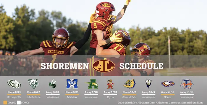 Avon Lake 2026 Schedule